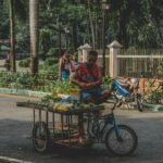 Filipino entrepreneur Jun Reyes with his mobile fruit cart in Taguig, representing CJF Philippines Kabuhayan Recovery program success story